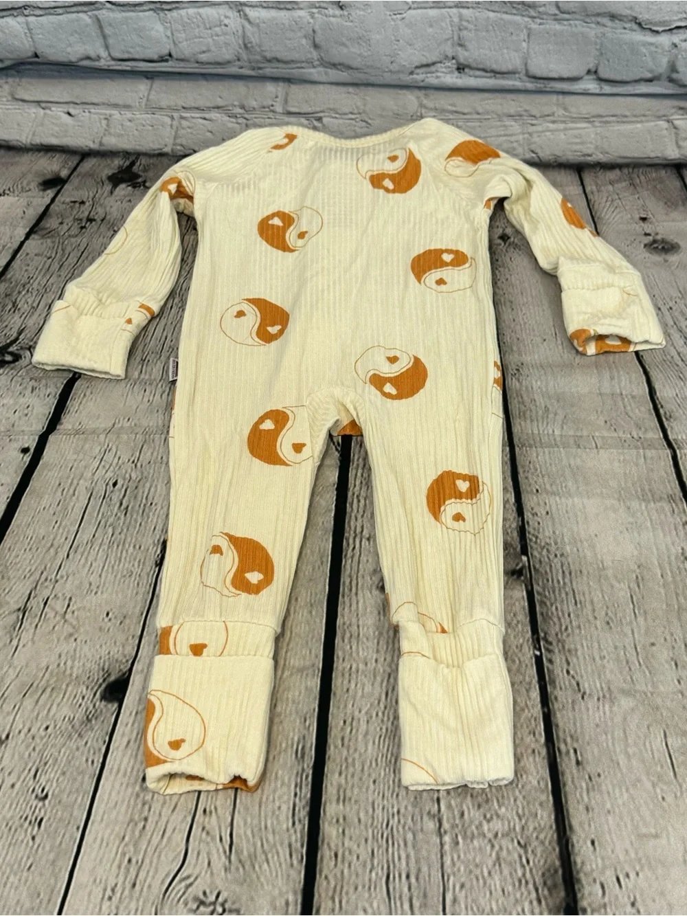 Brixton Phoenix Ying-Yang Pattern Ribbed Bamboo Zippie Romper - Picture 4 of 4